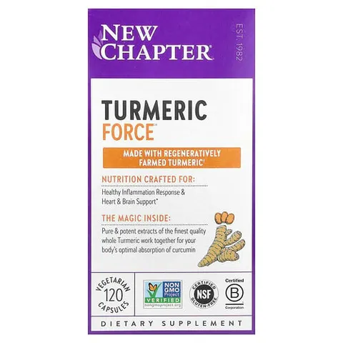 Chapter, Turmeric Force, 120 Vegetarian Capsules – image 2