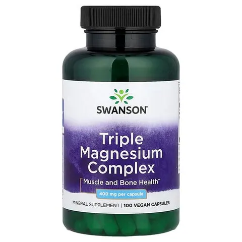 Swanson Triple Magnesium Complex, 400mg , 100 caps – image 2