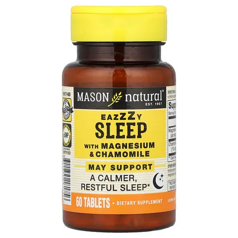 Mason Natural, Eazzzy Sleep, with Magnesium & Chamomile, 60 Tablets – image 2