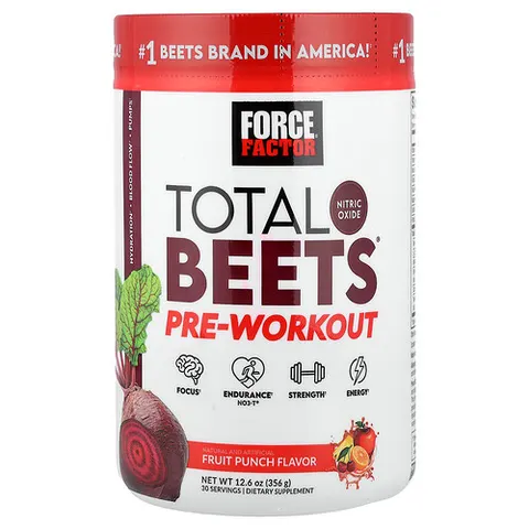 Force Factor, Total Beets, Pre-Workout, Fruit Punch, 12.5 oz (354 g) – image 2