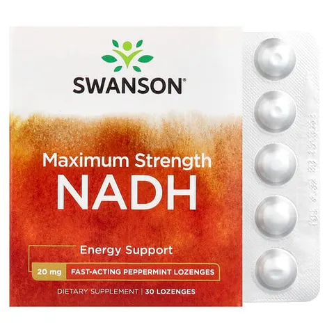 Swanson, Maximum Strength NADH, Peppermint, 20 mg, 30 Lozenges – image 2