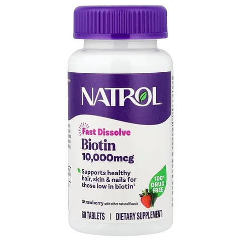 Natrol Biotin Fast Dissolve, 10000mcg - 60 tabs – image 2