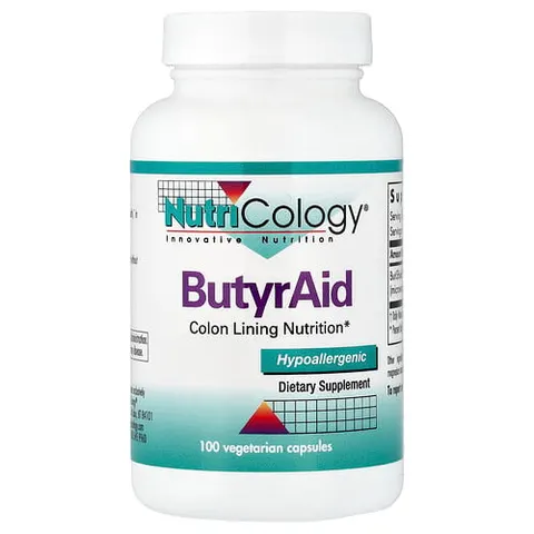 Nutricology, ButyrAid, 100 Delayed-Release Vegetarian Capsules – image 2