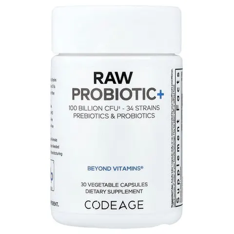 Codeage, Raw Probiotic+, 100 Billion CFU, 30 Vegetable Capsules – image 2