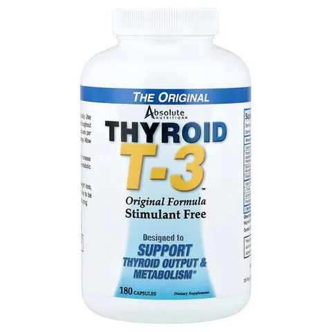Absolute Nutrition, Thyroid T-3™, Original Formula, 180 Capsules – image 2