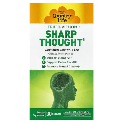 Country Life, Triple Action Sharp Thought, 30 Capsules – image 2