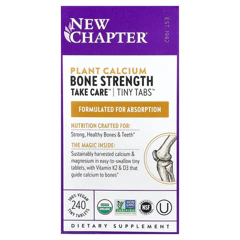 Chapter, Plant Calcium, Bone Strength Take Care™, 240 Vegan Tiny Tablets – image 2
