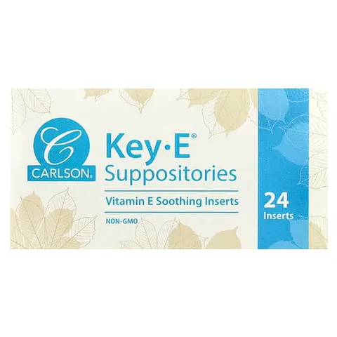 (24 inserts) Carlson Key-E Suppositories 30 IU with Vitamin E – image 2