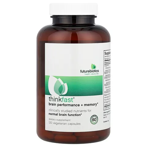 FutureBiotics, Thinkfast, Brain Performance + Memory, 120 Vegetarian Capsules – image 2