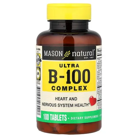 Mason Natural, Ultra B-100 Complex, 100 Tablets – image 2