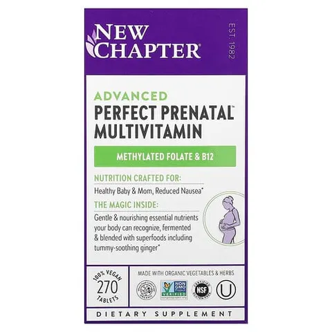 Chapter, Perfect Prenatal Multivitamin, 270 Vegetarian Tablets – image 2