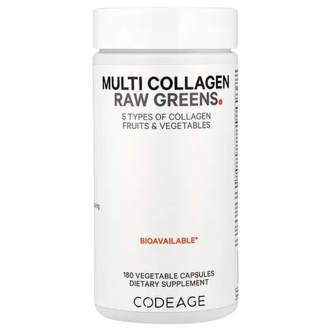 Codeage, Multi Collagen Raw Greens, 180 Capsules – image 2