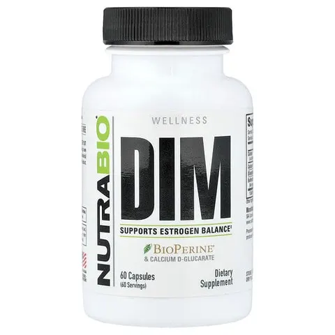 NutraBio, DIM, 60 Capsules – image 2