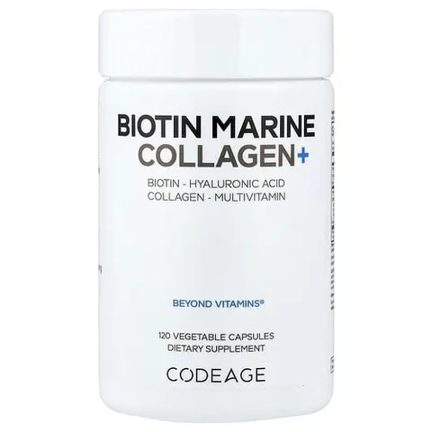 CodeAge, Wild Caught, Biotin Marine Collagen, 120 Capsules – image 2