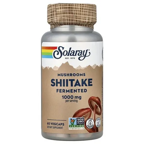 Solaray, Fermented Shiitake Mushrooms, 1,000 mg, 60 VegCaps (500 mg per Capsule) – image 2