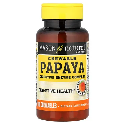 Mason Natural, Papaya, Digestive Enzyme Complex, 100 Chewables – image 2
