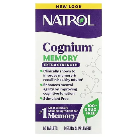 Natrol Cognium For Sharped Mind Improve Memory & Concentration 200mg 60 Tablets – image 2