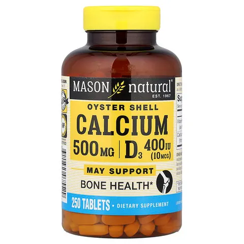 Mason Natural, Oyster Shell Calcium Plus D3, 250 Tablets – image 2