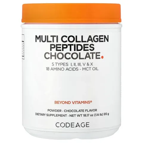 Codeage, Multi Collagen Peptides Powder, Chocolate, 18.17 oz (515 g) – image 2