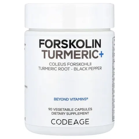 Codeage, Forskolin Turmeric+, 90 Vegetable Capsules – image 2