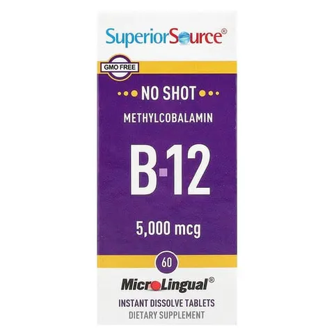 Superior Source, Methylcobalamin B-12, 5,000 mcg, 60 Tablets – image 2