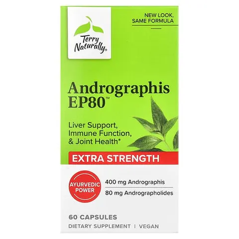 Terry Naturally, Andrographis EP80™, 400 mg, 60 Capsules – image 2