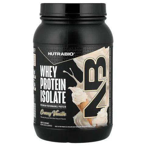 NutraBio, Whey Protein Isolate, Alpine Vanilla, 2 lb (907 g) – image 2