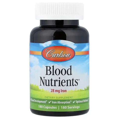 Carlson, Blood Nutrients, 180 Capsules – image 2
