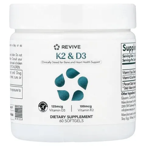 Revive, Vitamin K2 & D3, 60 Softgels – image 2