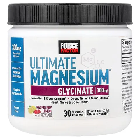 Force Factor Ultimate Magnesium Powder – Raspberry Lemon (123g) – image 2