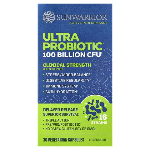 Sunwarrior, Ultra Probiotic, 30 Vegetarian Capsules – image 2
