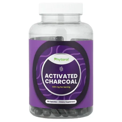 Phytoral, Activated Charcoal, 90 Capsules (400 mg per Capsule) – image 2