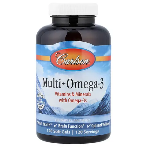 Carlson, Multi + Omega-3, 120 Soft Gels – image 2