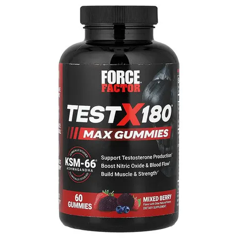 Force Factor, Test X180 Max Gummies, Mixed Berry, 60 Gummies – image 2