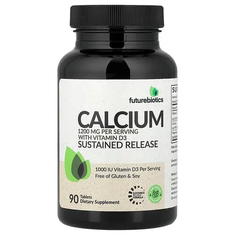 Futurebiotics, Calcium With Vitamin D3, Sustained Release, 90 Tablets – image 2
