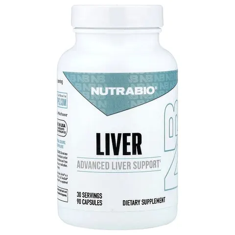 NutraBio, Liver, 90 Capsules – image 2