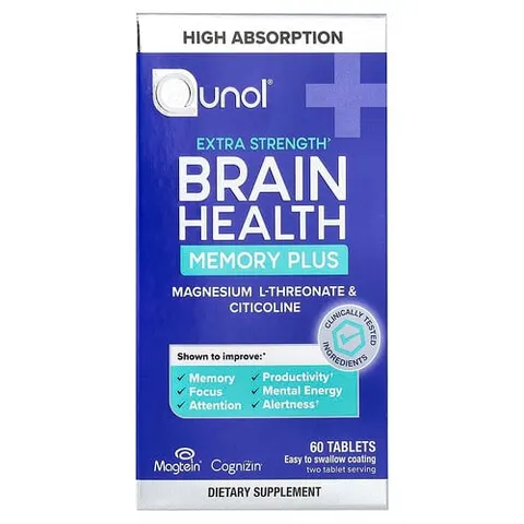 Qunol, Brain Health Memory Plus, 60 Tablets – image 2