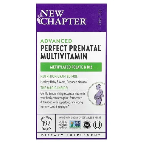 Chapter, Perfect Prenatal Multivitamin, 192 Vegetarian Tablets – image 2