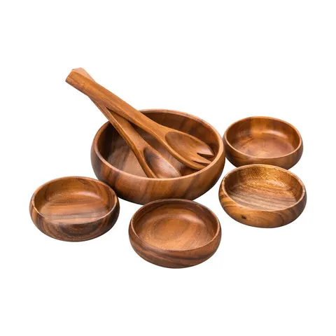 Acacia 7 Piece Salad Serving Set | Kora – image 2