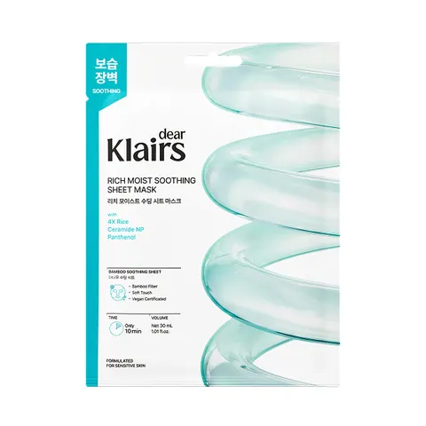 Klairs Rich Moist shoothing sheet mask 25 ml – imagen 2