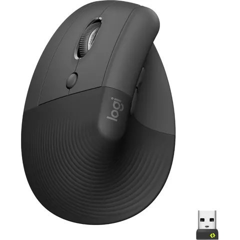 Logitech Lift Left Vertical Ergonomic mouse – Grau – Bild 2