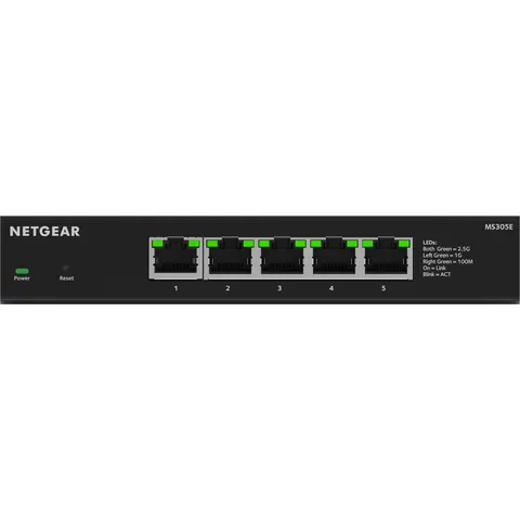 NETGEAR MS305E Unmanaged Switch 5x 2.5G Ethernet – Schwarz – Bild 2