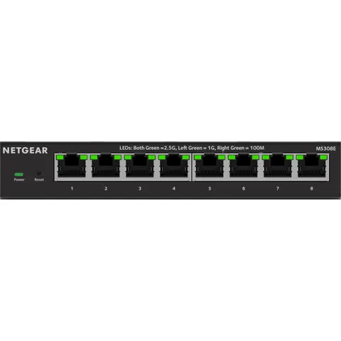 NETGEAR MS308E Unmanaged Switch 8x 2.5G Ethernet – Schwarz – Bild 2