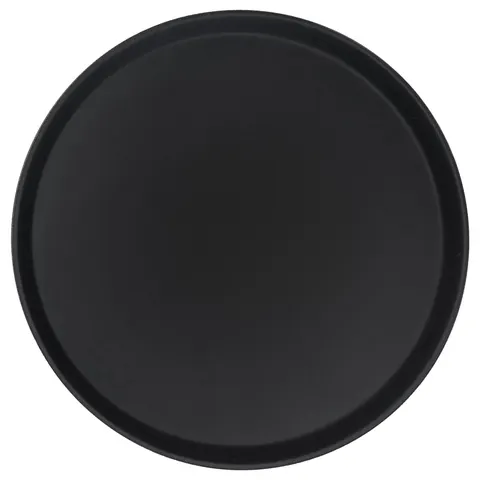 Argon Tableware Round Serving Tray - 45.5cm - Reusable Non Slip Stackable Rubberized Surface Platter Food Drinks Tray – image 2