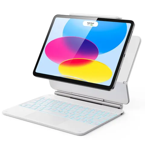 iPad 10th Generation Rebound Magnetic Keyboard Case - US Layout-White - US Layout-White – Bild 2