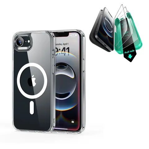 iPhone 16e HaloLock Classic Hybrid Case - Clear - Clear – Bild 2