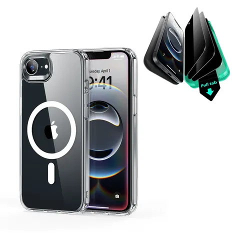 iPhone 16e HaloLock Classic Hybrid Case - Clear - Clear – Bild 3
