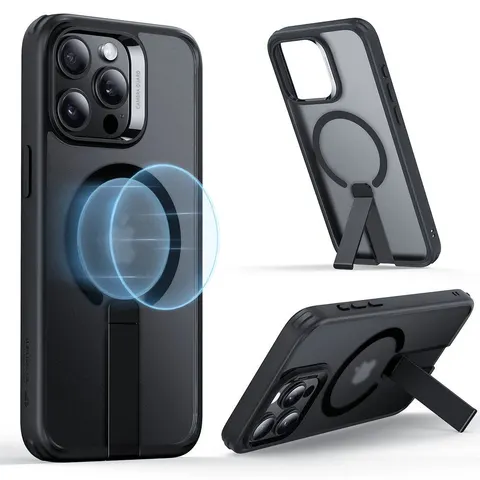 iPhone 15 Pro Boost Flickstand Case (HaloLock) - Clear - Clear – Bild 3
