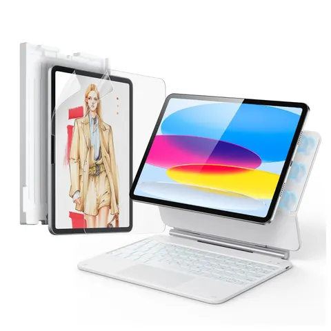 iPad 10th Generation Rebound Magnetic Keyboard Case - US Layout-White - US Layout-White – Bild 3