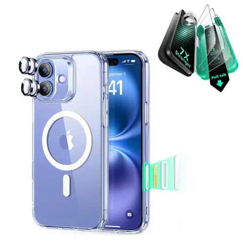 iPhone 16 Plus Classic Hybrid Case (HaloLock) - Clear - Clear – Bild 3